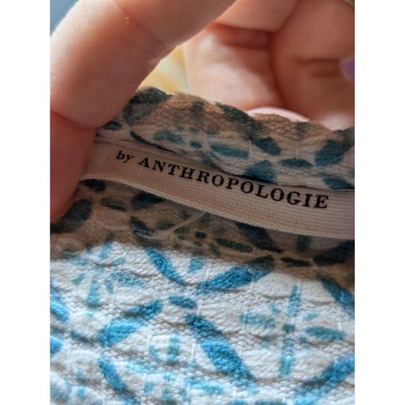 Anthropologie Decorative Pillow Set - Double-Sided Patterned Cushions Blue & Yel - Picture 5 of 5